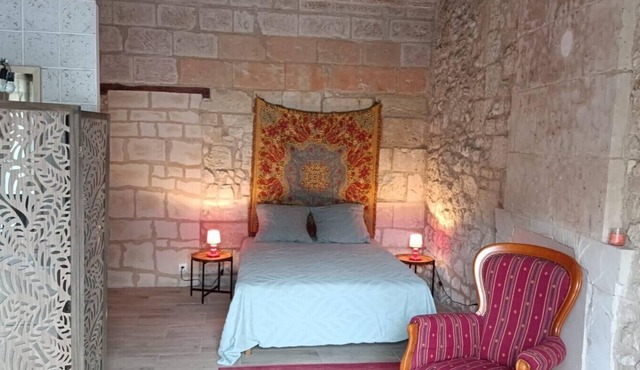 Guest Room “Chambre Hirondelle” with Shared Terrace, Private Garden & Wi-Fi