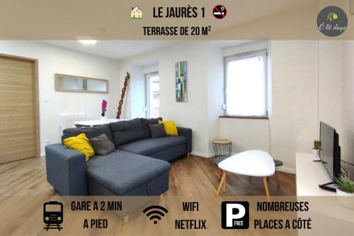 Jaurès 1 - avec terrasse, proche gare