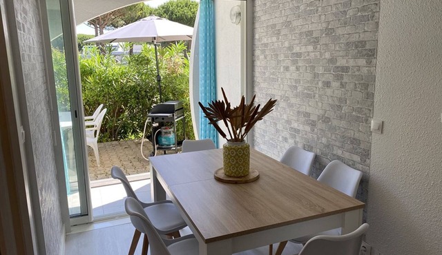 Renovated studio with garden, parking - 4 guests
